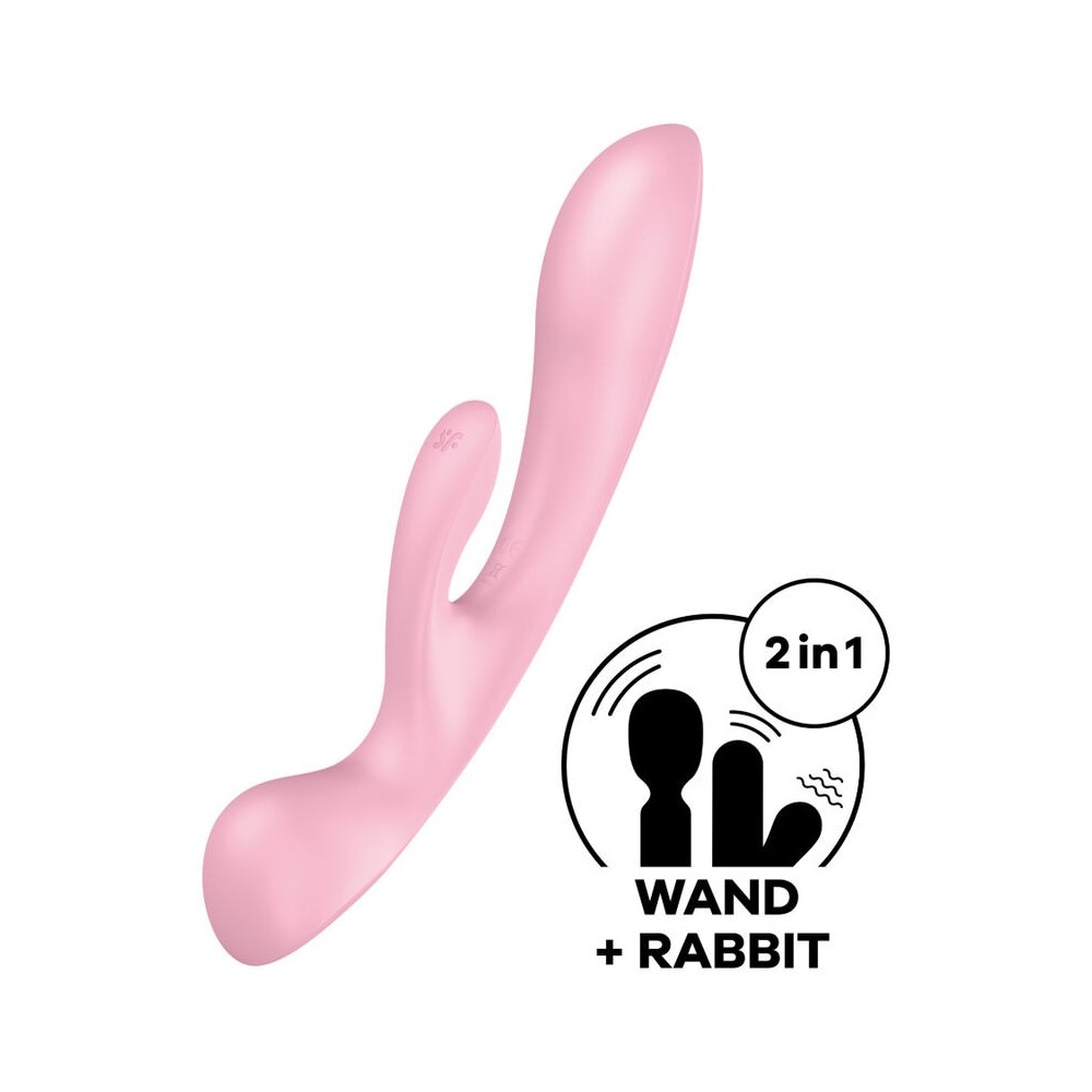 SATISFYER - TRIPLE OH VIBRAZIONE IBRIDA ROSA