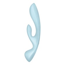 SATISFYER - VIBRAO HÍBRIDA TRIPLE OH AZUL