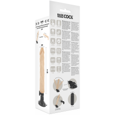 BASECOCK - VIBRADOR REALÍSTICO CONTROLE REMOTO NATURAL 21 CM -O- 4 CM