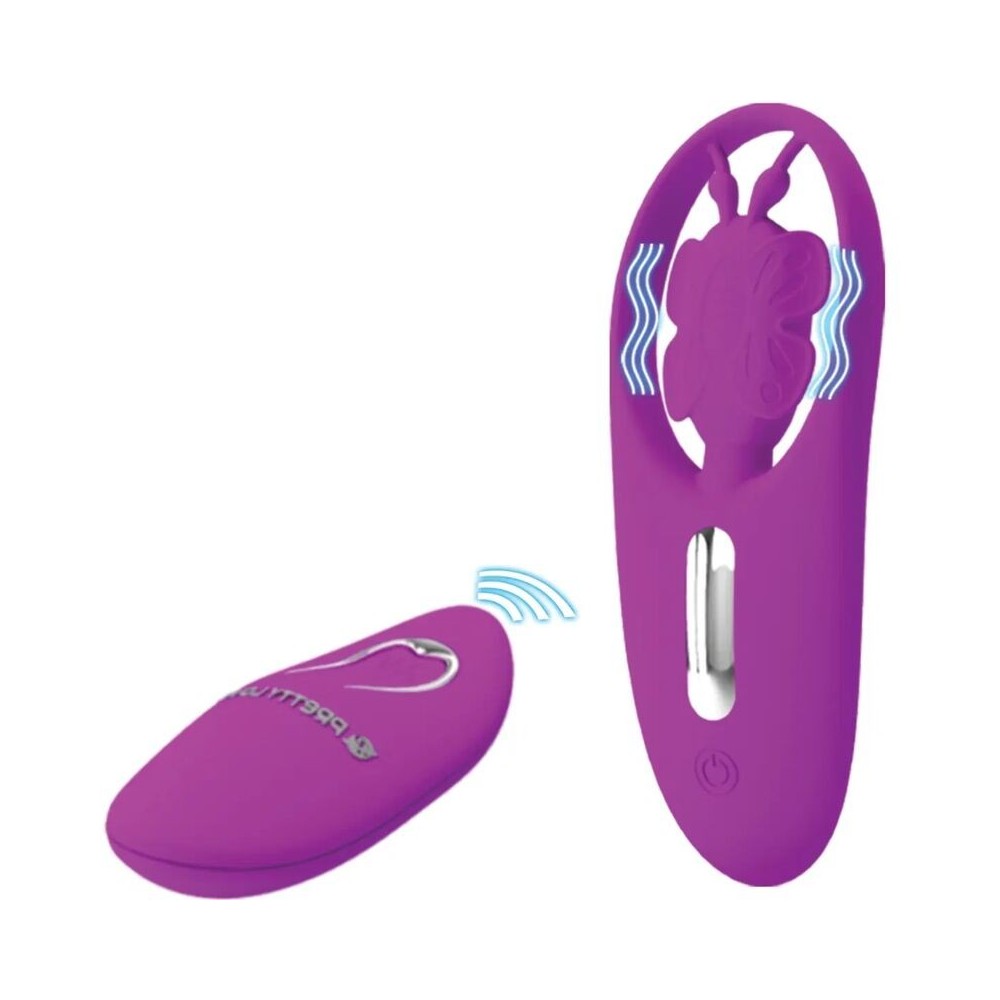 PRETTY LOVE - DANCING BUTTERFLY STIMULATOR FOR PANTIES WITH REMOTE CONTROL LILAC