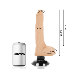 BASECOCK - REALISTISCHER VIBRATOR 2-1 NATÜRLICH 18.5 CM -O- 4 CM