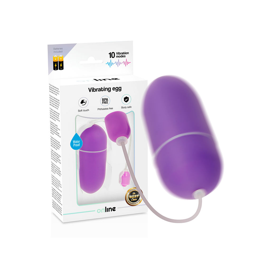 ONLINE - WATERPROOF VIBRATING EGG PURPLE