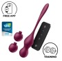 SATISFYER - LOVE BIRDS VARY SFERE VIBRANTI APP GRATUITA WINE ROSSO