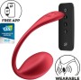 SATISFYER - SHINY PETAL STIMOLATORE CON TELECOMANDO G-POINT ROSSO APP GRATUITA