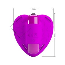 PRETTY LOVE - HEARTBEAT CLITORIS MASSAGER 10 VIBRATIONSMODI LILA