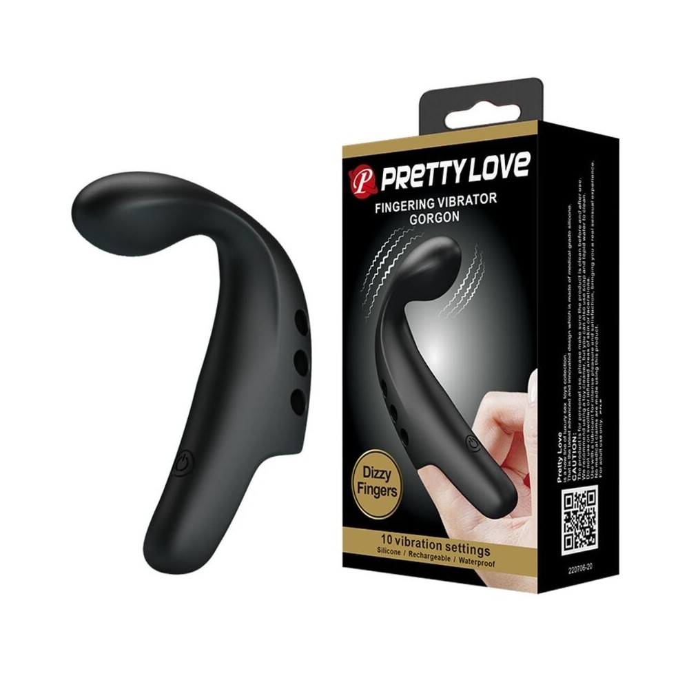 PRETTY LOVE - BLACK GORGON VIBRATOR THIMBLE