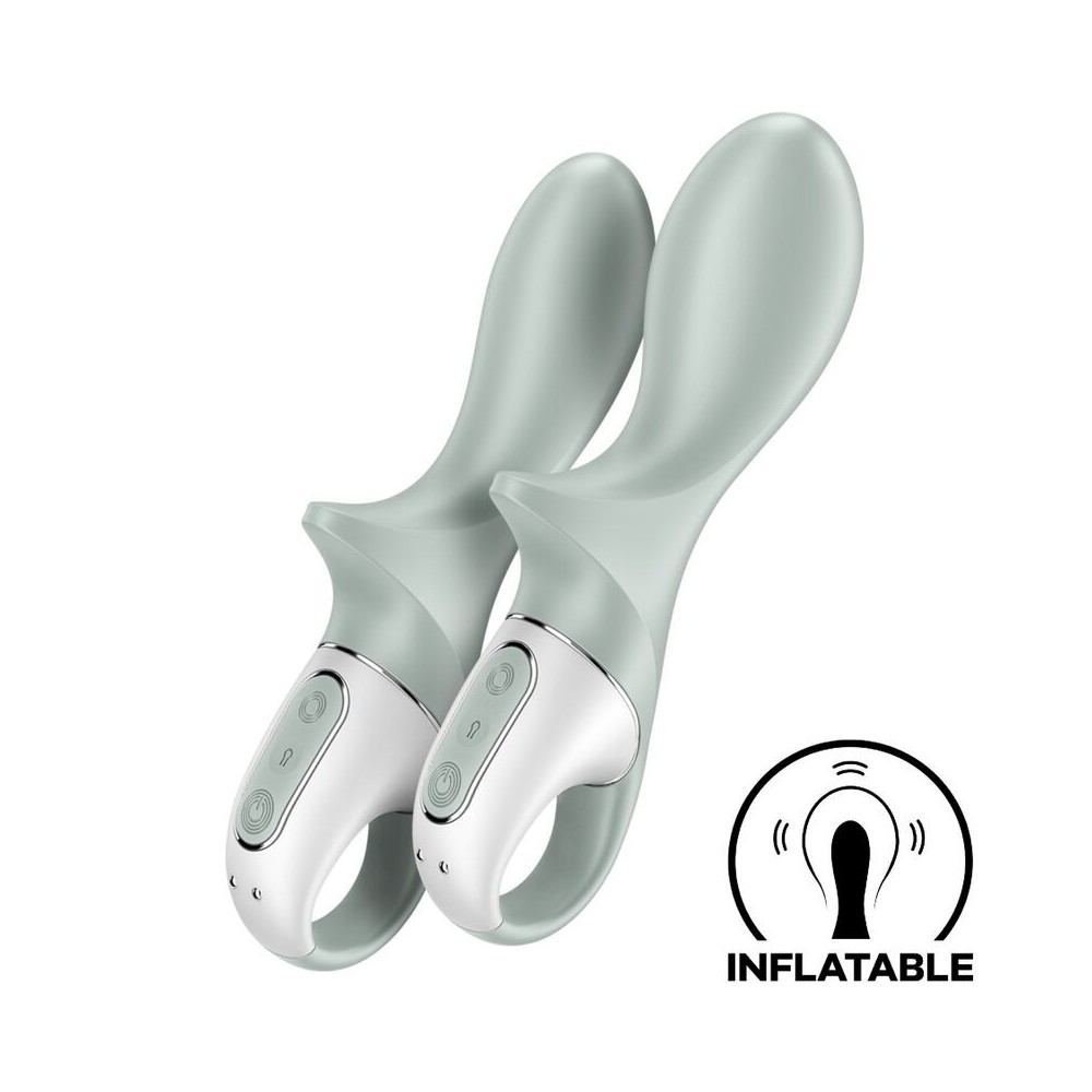 SATISFYER - AIR PUMP BOOTY 3 VIBRATORE ANALE GONFIABILE GRIGIO VERDE