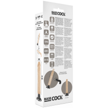 BASECOCK - VIBRADOR REALÍSTICO 2-1 NATURAL 20 CM -O- 4 CM