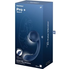 SATISFYER - PRO+ WAVE 4 STIMULATEUR POINT G ET IMPULSION D'AIR APPLICATION GRATUITE BLEU FONCÉ