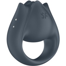 SATISFYER - PERFECT PAIR 2 MULTIVIBRATOR 2 IN 1 PENIS RING AND FINGER STIMULATOR GREY
