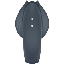 SATISFYER - PERFECT PAIR 2 MULTIVIBRANTES 2 EM 1 ANEL PARA PÊNIS E ESTIMULADOR DE DEDO CINZA