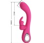 PRETTY LOVE - NOVAK RABBIT VIBRATOR 12 VIBRATIONS PINK