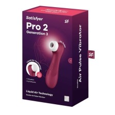 SATISFYER - PRO 2 GÉNÉRATION 3 TECHNOLOGIE AIR LIQUIDE VIN ROUGE