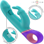 INTENSE - MONICA RABBIT VIBRADOR COM ESTIMULADOR G-SPOT ROTATIVO AZUL