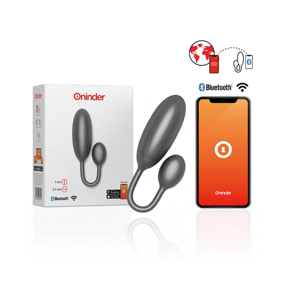 ONINDER - UOVO VIBRANTE DENVER NERO 7 X 2,7 CM APP. GRATUITA