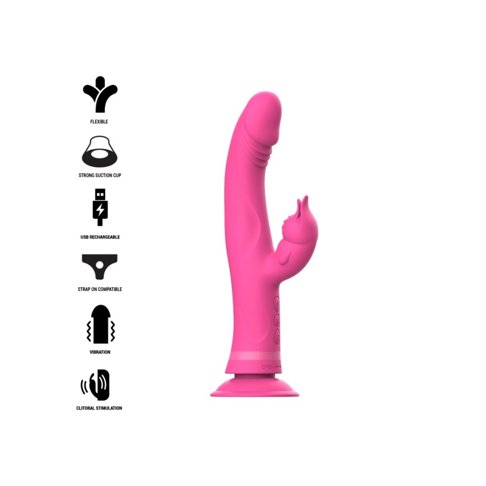 INTENSE - JULIO RABBIT VIBRATOR PINK SILICONE