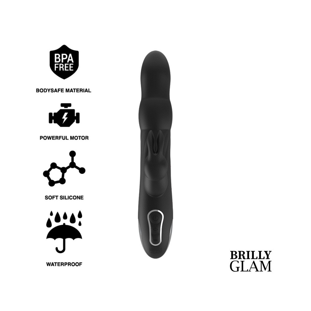 BRILLY GLAM- MOEBIUS COELHO VIBRADOR E ROTADOR WATCHME TECNOLOGIA SEM FIO COMPATÍVEL