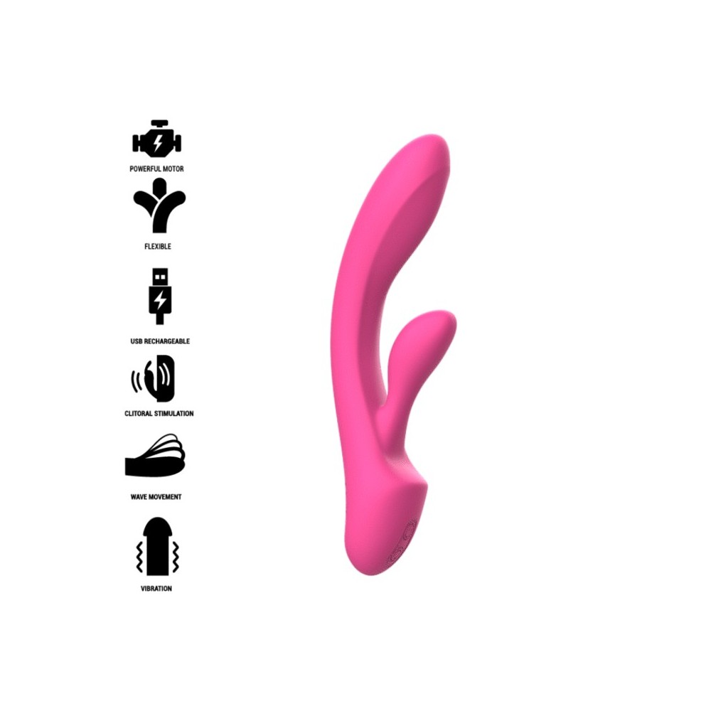 INTENSE - LUIGI RABBIT VIBRATOR PINK LIQUID SILICONE