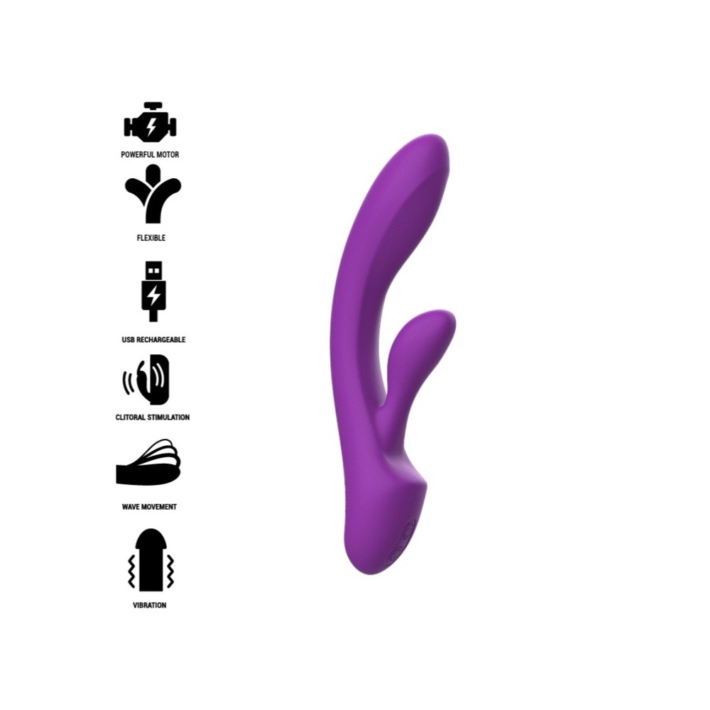 INTENSE - LUIGI RABBIT VIBRATEUR LIQUIDE SILICONE VIOLET