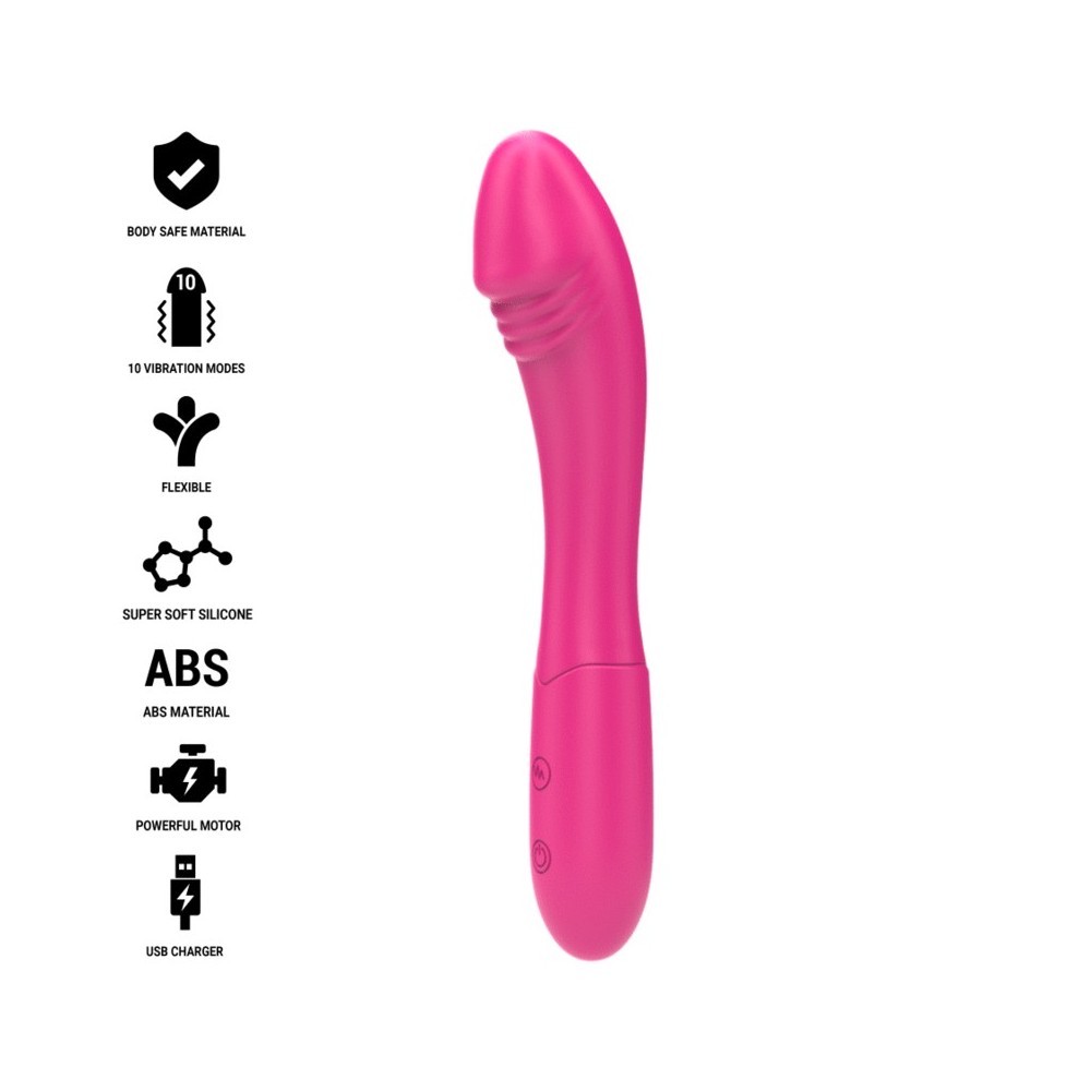 INTENSE - BELINDA VIBRATORE 19 CM FLESSIBILE 10 VIBRAZIONI ROSA