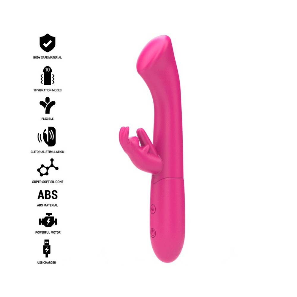 INTENSE - JULIETA RABBIT VIBRADOR 18,6 CM 10 VIBRAÇÕES ROSA