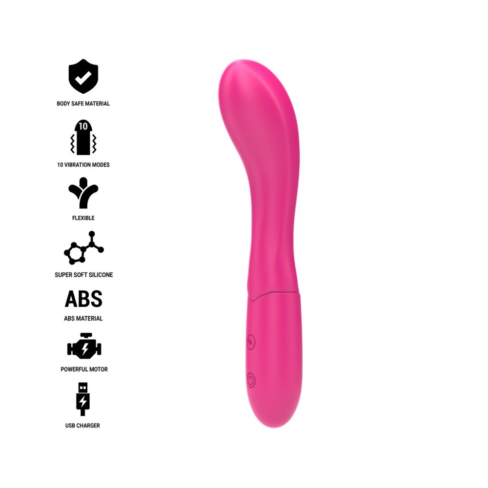 INTENSE - LISETTE VIBRATOR 19 CM FLEXIBLE 10 VIBRATIONS PINK