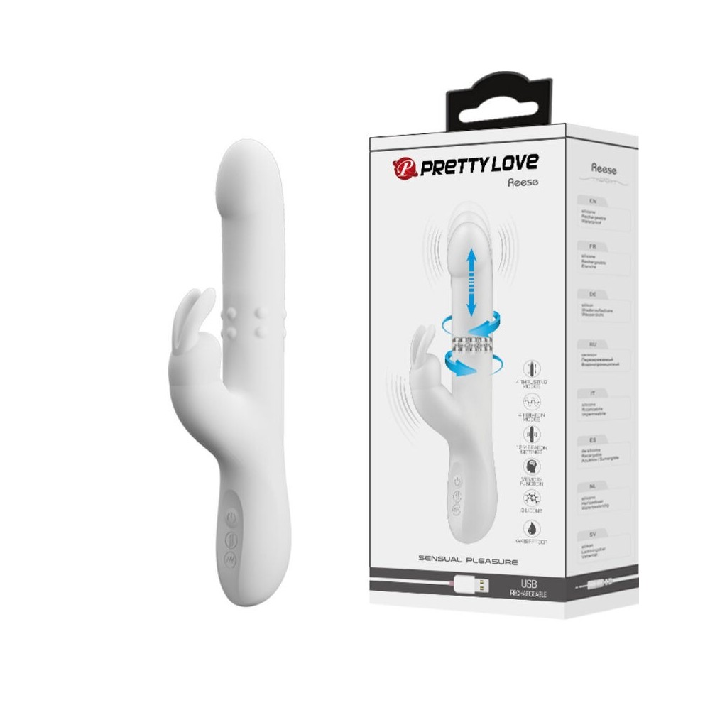 PRETTY LOVE - REESE VIBRATOR MIT SILBERNE ROTATION