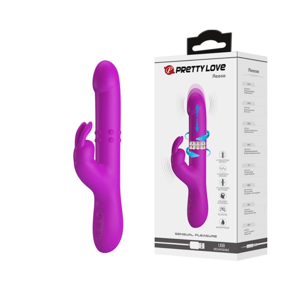 PRETTY LOVE - REESE VIBRATOR WITH PURPLE ROTATION