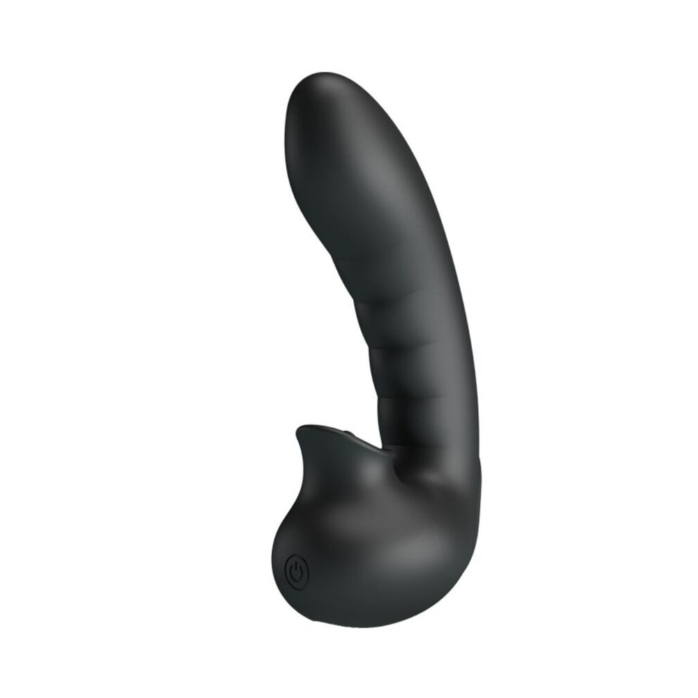 PRETTY LOVE - HOBGOBLIN CUSTODIA PER DITA VIBRANTE 12 VIBRAZIONI + STIMOLATORE CLITORIDE NERO