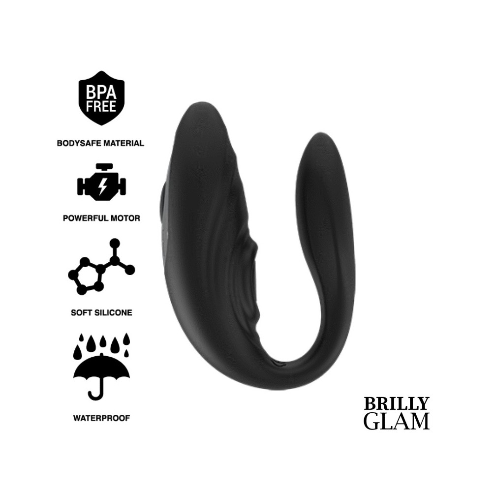 BRILLY GLAM- CONTROLE REMOTO PULSANTE E VIBRATÓRIO DE CASAL