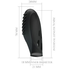 PRETTY LOVE - VIBRATEUR DE DOIGTS EN SILICONE GILO NOIR