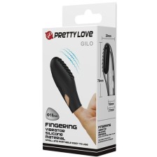 PRETTY LOVE - VIBRATEUR DE DOIGTS EN SILICONE GILO NOIR