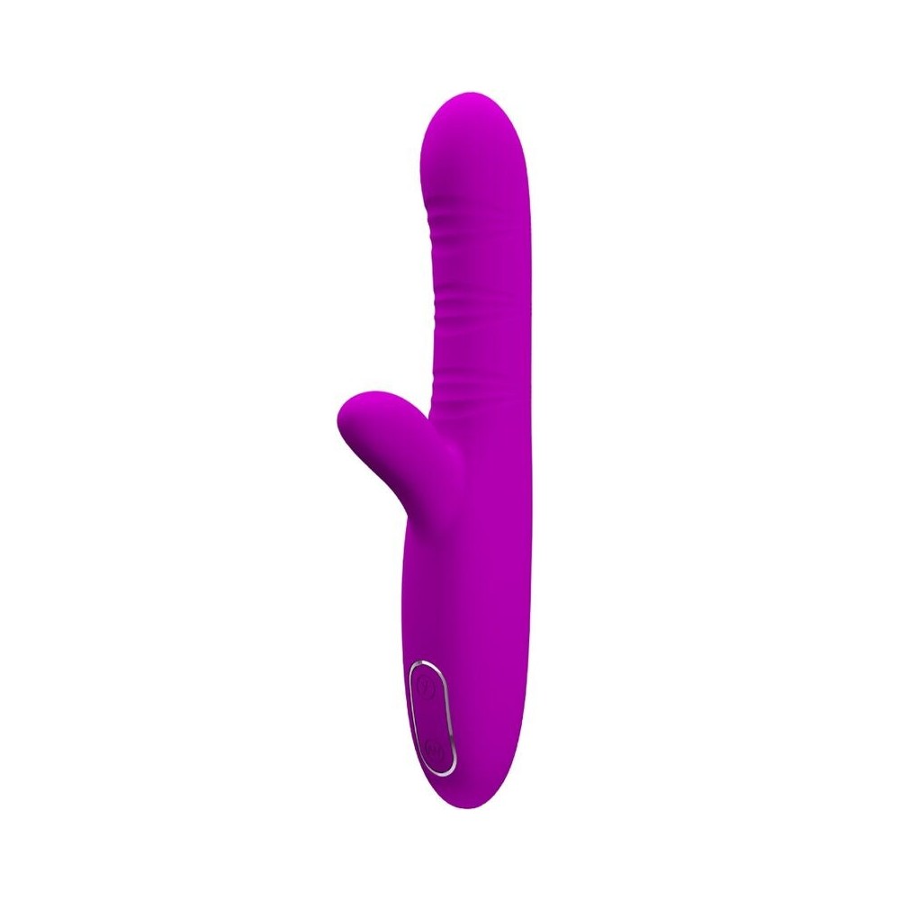 PRETTY LOVE - ANGELIQUE VIBRATORE MULTIFUNZIONE + STIMOLATORE CLITORIDE VIOLA
