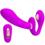PRETTY LOVE - THUNDERBIRD DOPPELTER STRAP-ON-VIBRATOR MIT FERNBEDIENUNG LILA