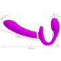 PRETTY LOVE - THUNDERBIRD DOPPELTER STRAP-ON-VIBRATOR MIT FERNBEDIENUNG LILA