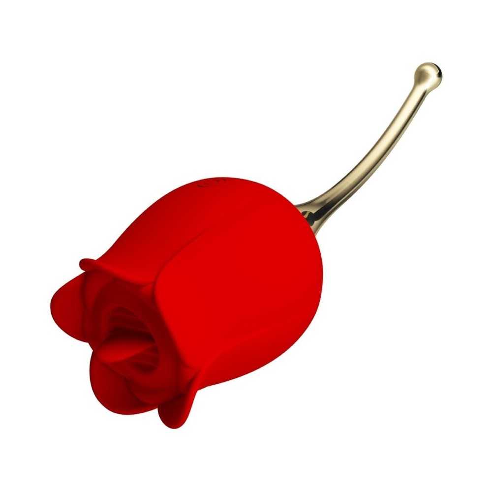 PRETTY LOVE - ROSE LOVER STIMOLATORE CLITORIDEO ROSE 12 VIBRAZIONI ROSSO