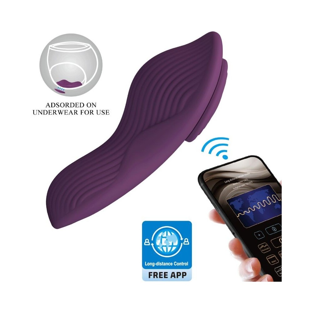 PRETTY LOVE - MANE LAY ON CLITORIDE MASSAGGIATORE 10 VIBRAZIONI TELECOMANDO VIOLA