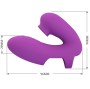 PRETTY LOVE - VIBRADOR DE DEDO ATHENA COM ESTIMULADOR DE CLITÓRIS ROXO