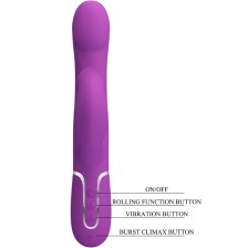 PRETTY LOVE - VIBRADOR MULTIFUNCIONAL 4 EM 1 E ESTIMULADOR ROXO