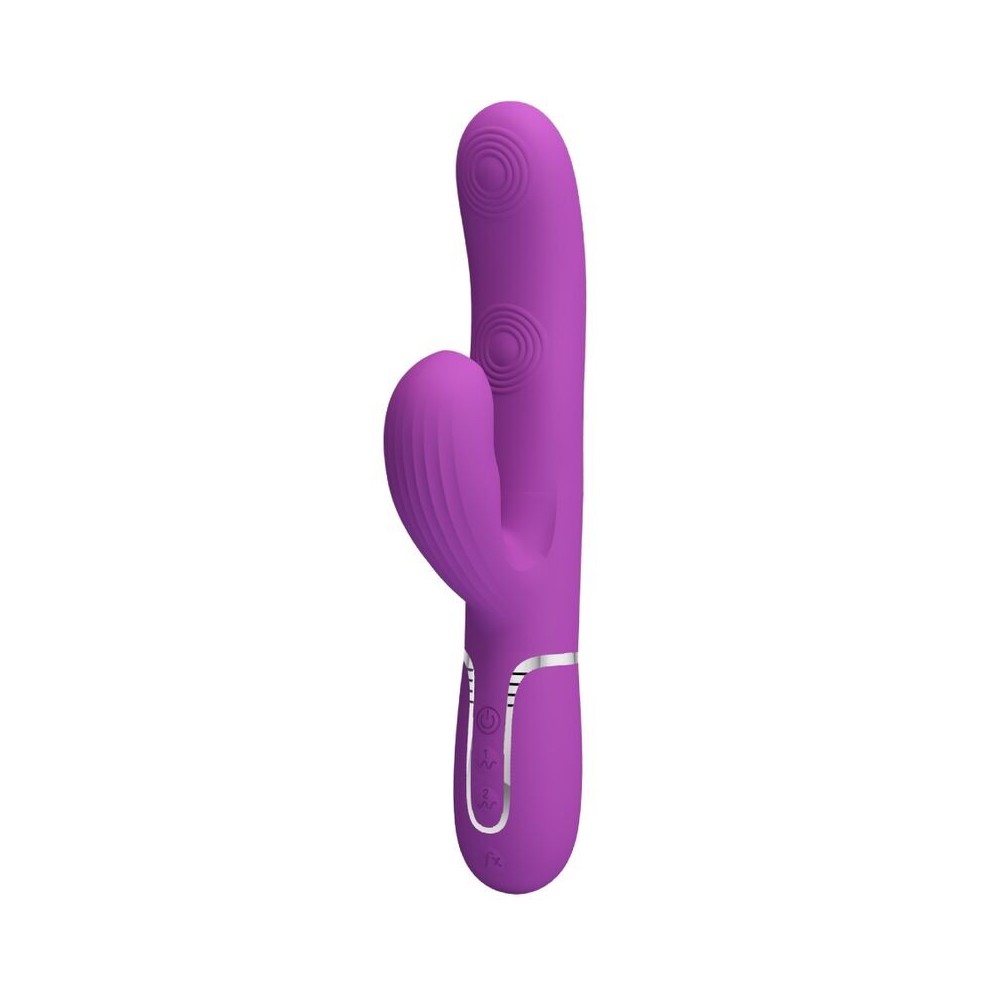 PRETTY LOVE - VIBRATEUR LAPIN MULTIFONCTION 3 EN 1 PERLITA VIOLET