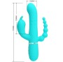PRETTY LOVE - CAMMY 4 IN 1 MULTIFUNCTION TRIPPLE RABBIT VIBRATOR BLUE