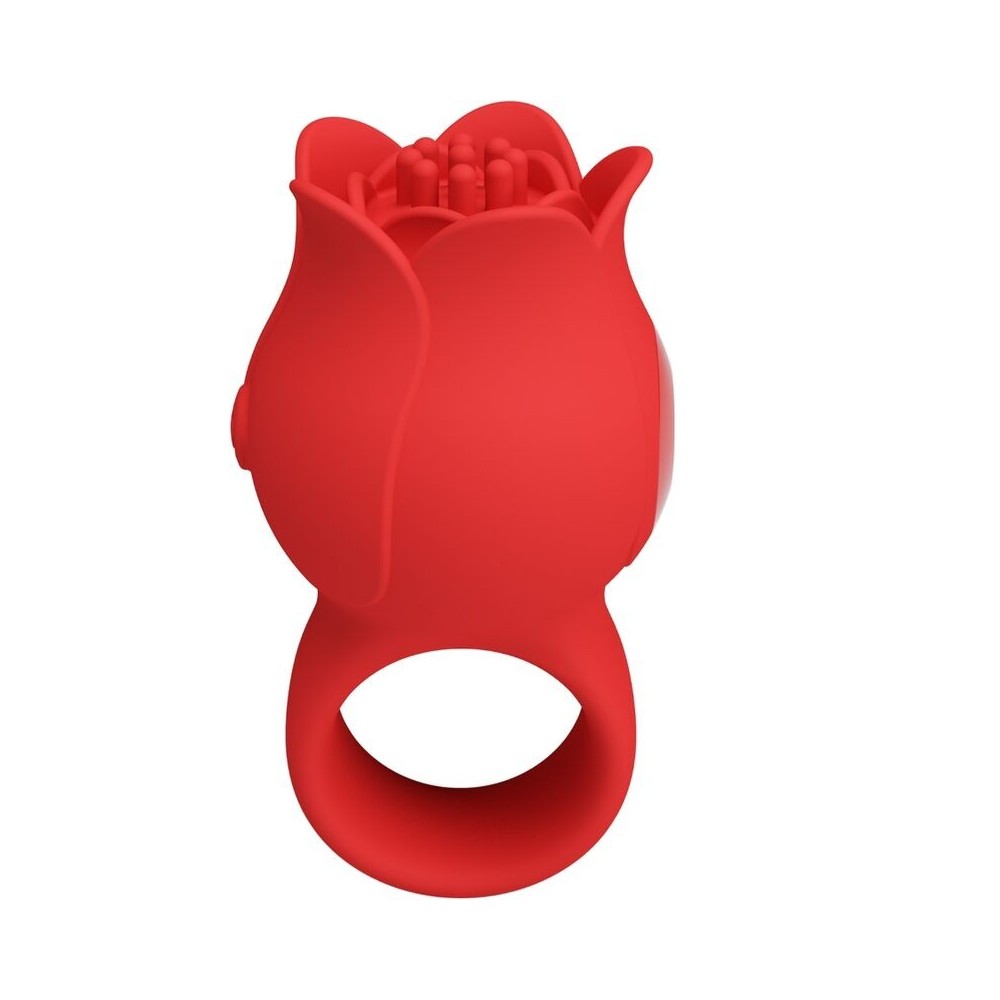 PRETTY LOVE - VIBRADOR DE DEDO EM FORMA DE JAE ROSE 10 VIBRAÇÕES VERMELHO