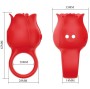 PRETTY LOVE - VIBRATORE A DITA A FORMA DI ROSA JAE 10 VIBRAZIONI ROSSO