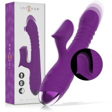 INTENSE - VIBRATORE MULTIFUNZIONE RICARICABILE IGGY UP & DOWN CON STIMOLATORE CLITORALE VIOLA