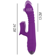 INTENSE - IGGY MULTIFUNCTION VIBRATOR UP & DOWN WITH CLITORAL STIMULATOR PURPLE