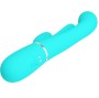 PRETTY LOVE - SHANIA TRIPLE RABBIT VIBRATORE MULTIFUNZIONE 3 IN 1 BLU