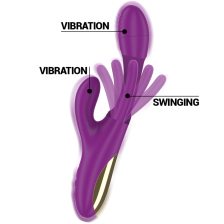 INTENSE - APOLO RECHARGEABLE MULTIFUNCTION VIBRATOR 7 VIBRATIONS WITH SWINGING MOTION PURPLE