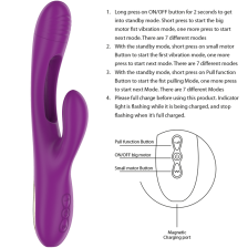 INTENSE - APOLO WIEDERAUFLADBARER MULTIFUNKTIONSVIBRATOR 7 VIBRATIONEN MIT LILA SCHWINGENDER ZUNGE