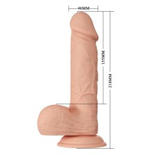 BAILE - BEAUTIFUL ENCOUNTER BAHAMUT FLEXIBLE REALISTIC DILDO 21.8 CM NATURAL