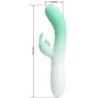 PRETTY LOVE - VIBRADOR CERBERUS RABBIT 30 VIBRAÇÕES VERDE